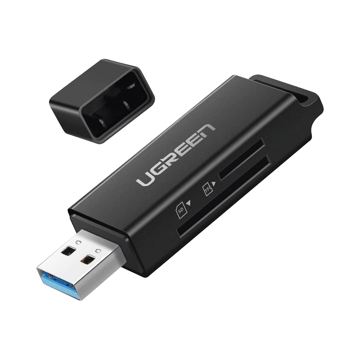 Lector de tarjetas SD portátil USB 3.0 de doble ranura | adaptador de tarjeta de memoria flash concentrador para TF SD Micro SD SDXC SDHC MMC RS-MMC Micro SDXC Micro SDHC UHS-I