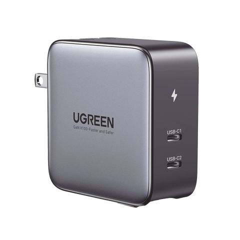 Cargador de 100W serie Nexode | 2 Puertos USB-C de Carga Rápida /Tecnología GaN II +SIC | Power Delivery 3.0 | Quick Charge 4.0 | Chip Confiable y Carga Inteligente | Distribución Inteligente de Energía | Mayor Eficiencia Ener
