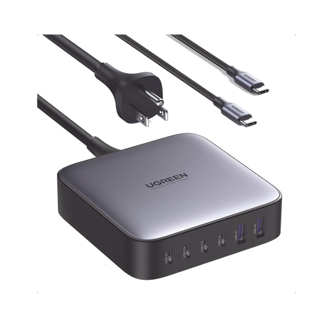 Cargador de 200W serie Nexode | 6 Puertos de Carga Rápida | 4 USB-C | 2 USB-A | Tecnología GaN II +SIC | Power Delivery 3.0 | Quick Charge 4.0 | Chip Confiable y Carga Inteligente | Optimiza la Experiencia de Carga | Incluye Cable de Carga U