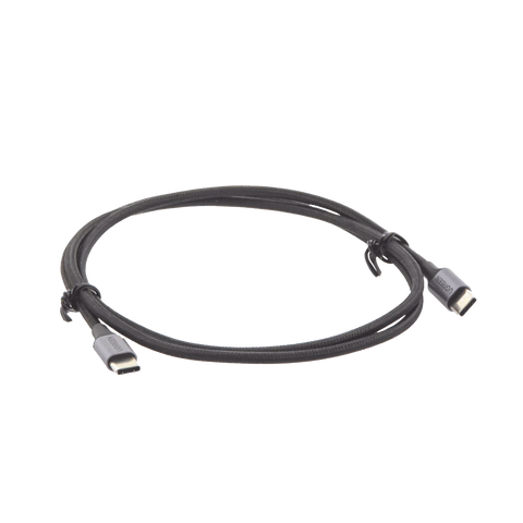 Cable USB-C a USB-C - 1 Metro (3.28 Pies) - Transferencia de Datos de 480 Mbps - Carga Rápida de Hasta 60W - QC 4.0/3.0/2.0 - PD3.0 - FPC - AFC - Protección Integrada - Caja de Aluminio - Nylon Trenzado - Color Negro