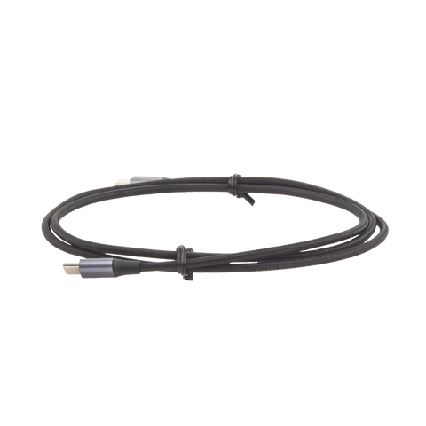 Cable USB-C a USB-C - 1 Metro (3.28 Pies) - Transferencia de Datos de 480 Mbps - Carga Rápida de Hasta 60W - QC 4.0/3.0/2.0 - PD3.0 - FPC - AFC - Protección Integrada - Caja de Aluminio - Nylon Trenzado - Color Negro