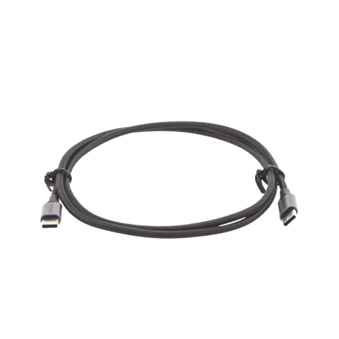 Cable USB-C a USB-C - 1 Metro (3.28 Pies) - Transferencia de Datos de 480 Mbps - Carga Rápida de Hasta 60W - QC 4.0/3.0/2.0 - PD3.0 - FPC - AFC - Protección Integrada - Caja de Aluminio - Nylon Trenzado - Color Negro