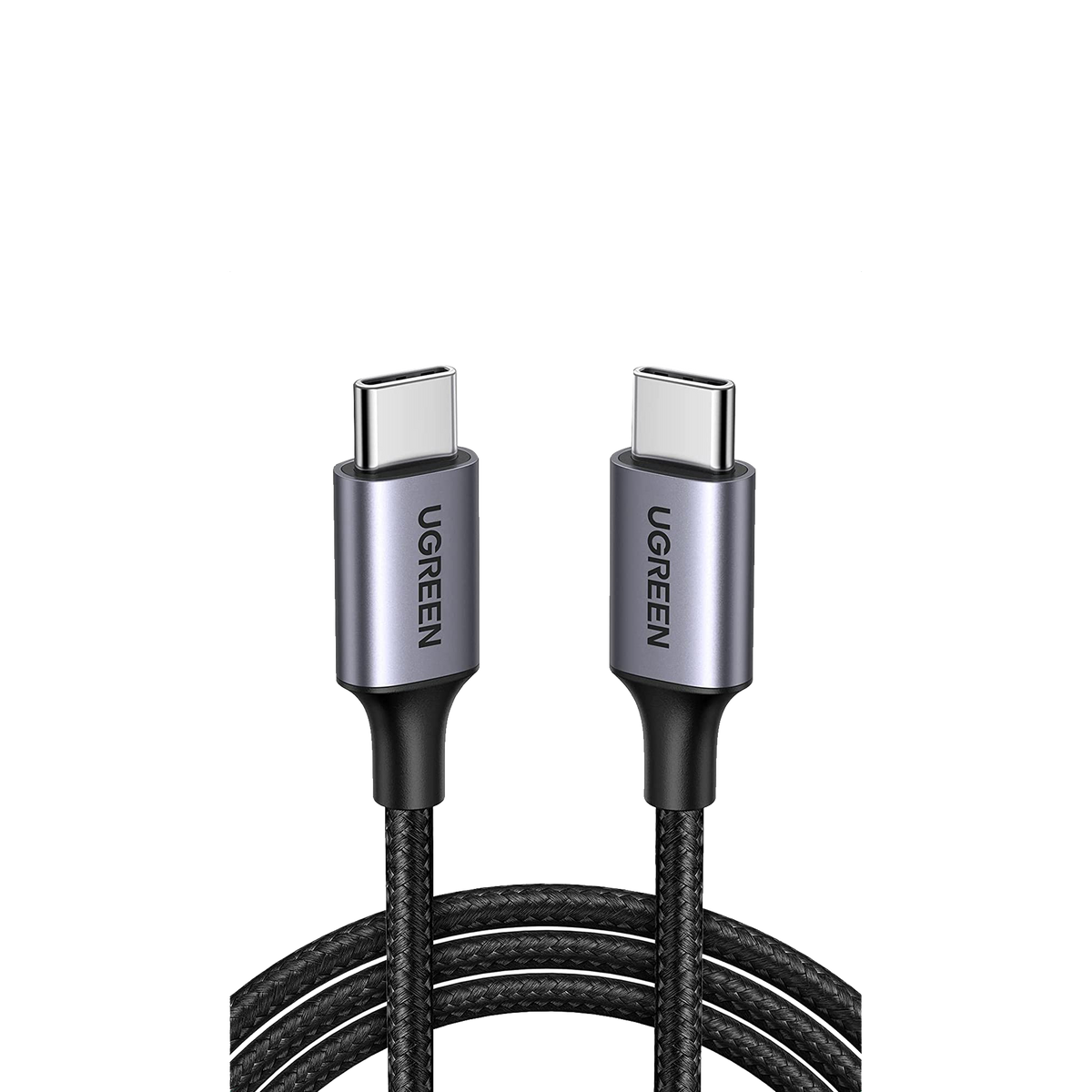 Cable USB-C a USB-C - 2 Metros (6.56 Pies) - Transferencia de Datos de 480 Mbps - Carga Rápida de Hasta 60W - QC 4.0/3.0/2.0 - PD3.0 - FPC - AFC - Protección Integrada - Caja de Aluminio - Nylon Trenzado - Color Negro