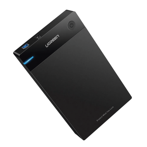 Carcasa de Disco Duro para 3.5' y 2.5' (Enclosure) - Con Cable USB 3.0 - Para HDD 3.5' | SSD 2.5' - SATA I/II/III - UASP - Hasta 16 TB - Compatible con Windows, Linux, Mac OS - No Requiere Controlador - Cable 1m - Incluye Adaptador d
