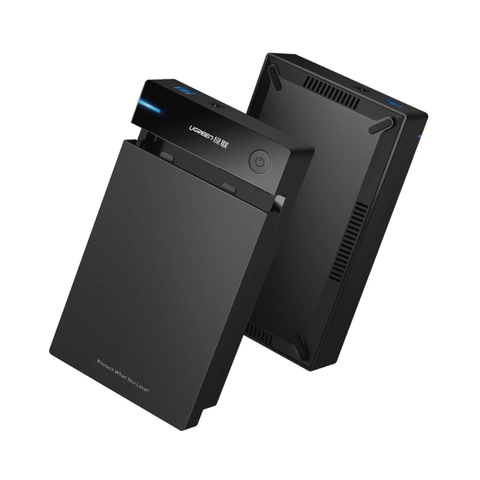 Carcasa de Disco Duro para 3.5' y 2.5' (Enclosure) - Con Cable USB 3.0 - Para HDD 3.5' | SSD 2.5' - SATA I/II/III - UASP - Hasta 16 TB - Compatible con Windows, Linux, Mac OS - No Requiere Controlador - Cable 1m - Incluye Adaptador d
