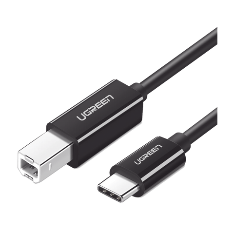 Cable de Impresora o escáner USB-C - 1m (6 pies) - USB Tipo C a USB 2.0 Tipo B - Soporta Thunderbolt 3 - Alta velocidad - DAC - Compatible con Brother HP, Canon, Lexmark, Epson, Dell, Xerox, Samsung, etc.