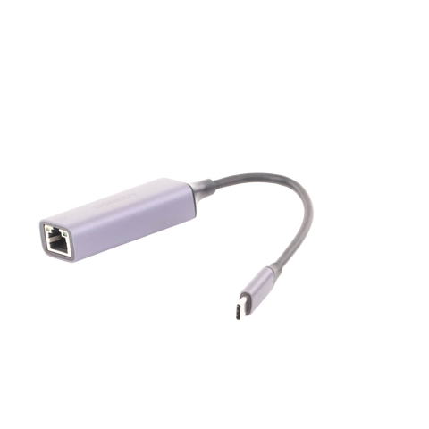 Adaptador de Red USB-C 3.1 (5 Gbps) a RJ45 - Thunderbolt 3 - Admite 10/100/1000 Mbps - Chip Inteligente - Amplia Compatibilidad - Caja de Aluminio - Longitud del cable 10 cm.