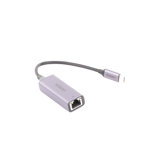 Adaptador de Red USB-C 3.1 (5 Gbps) a RJ45 - Thunderbolt 3 - Admite 10/100/1000 Mbps - Chip Inteligente - Amplia Compatibilidad - Caja de Aluminio - Longitud del cable 10 cm.