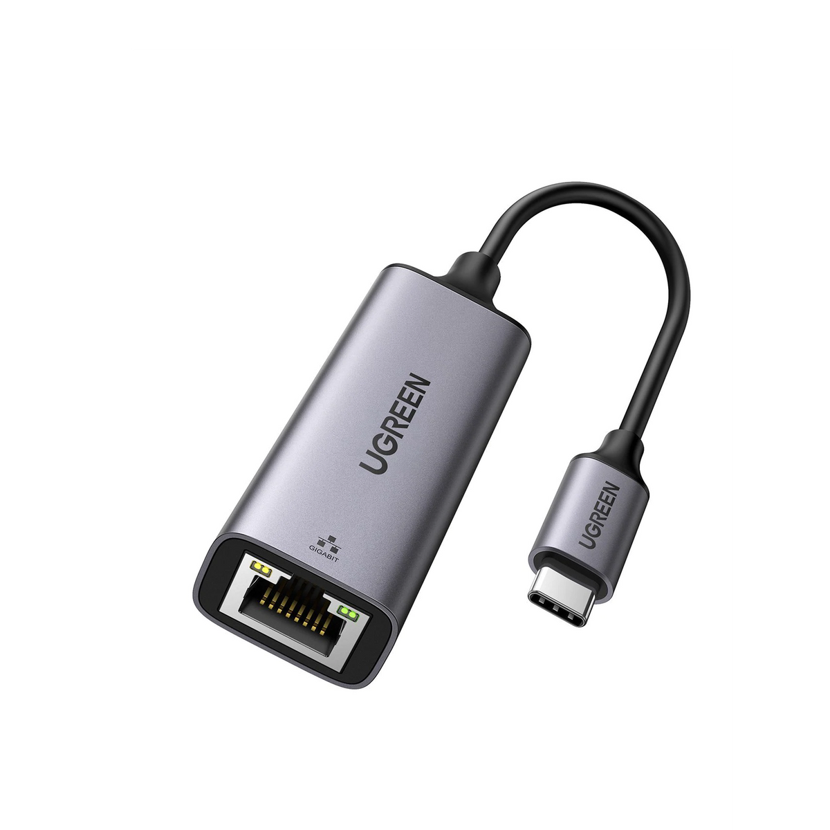 Adaptador de Red USB-C 3.1 (5 Gbps) a RJ45 - Thunderbolt 3 - Admite 10/100/1000 Mbps - Chip Inteligente - Amplia Compatibilidad - Caja de Aluminio - Longitud del cable 10 cm.