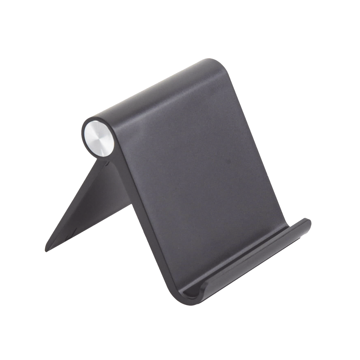 Soporte de Escritorio para Teléfono Celular | Ajustable de 0° a 100° | Goma Antiarañazos | Antideslizante | Amplia Compatibilidad con dispositivos de 4'' a 7.9'' | Plegable | ABS | Color Negro