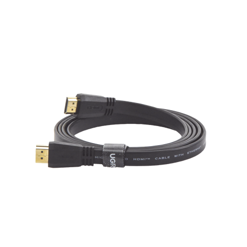 Cable HDMI 2.0 Plano de 1.5 Metros (4.92 Pies) | 4K@60Hz | HDR | 3D | HEC (Canal Ethernet HDMI) | ARC (Canal de Retorno de Audio | Color Profundo de 48 Bits | Audio de 32 Canales | HDCP | Audio Dolby True HD 7.1 | 18 Gbps | EstaÑado y Triple Blindaje | A