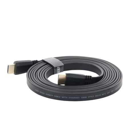 Cable HDMI 2.0 Plano de 3 Metros (9.84 Pies) | 4K@60Hz | HDR | 3D | HEC (Canal Ethernet HDMI) | ARC (Canal de Retorno de Audio) | Color Profundo de 48 Bits | Audio de 32 Canales | HDCP | Audio Dolby True HD 7.1 | 18 Gbps | EstaÑado y Triple Blindaje | An