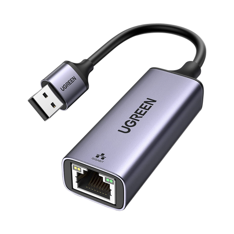 Adaptador de Red USB-A 3.0 a RJ45 /Admite 10/100/1000 Mbps | Caja de Aluminio | Longitud del cable 10 cm