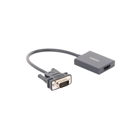 VGA Macho | Salida: HDMI Hembra | Resolución de 1080P@60Hz | Puerto Estéreo de 3.5 mm | Plug and Play, Sin Controlador | Longitud del Cable 15 cm (5.91 Pulgadas). | Incluye Cable de Alimentación USB | Incluye Cable de Audio de 3.5mm.