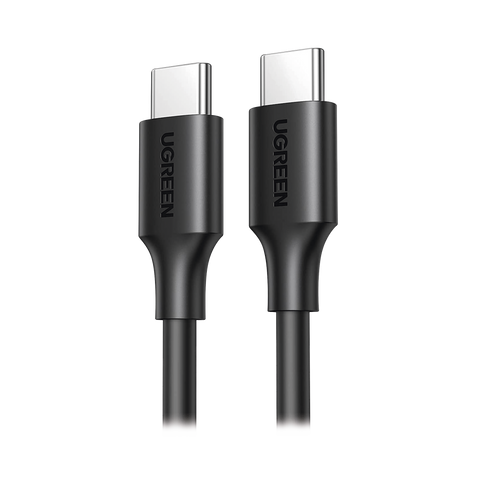 Cable USB-C a USB-C - 1 Metro - Carga Rápida de hasta 60W - Transferencia de datos de 480 Mbps - PD3.0 - QC 4.0/3.0/2.0 - FPC - AFC - Duradero y Flexible- Caja ABS - Cubierta de TPE - Color Negro.