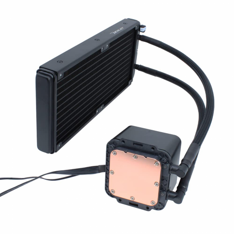 Enfriamiento Líquido Ocelot Gaming OEL240-2N | Radiador 240mm ARGB | 70 CFM Alto Flujo Intel y AMD | Excelente Rendimiento Negro