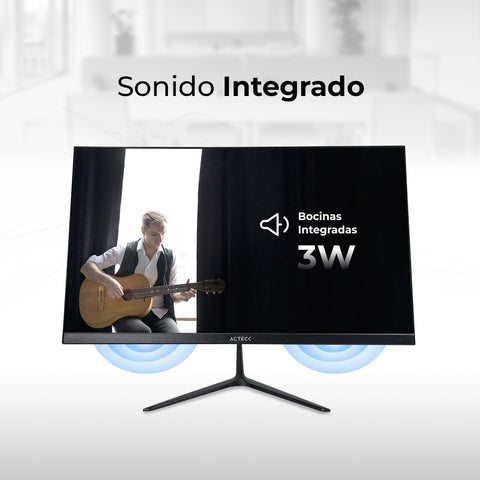 Monitor Acteck Plano 24.5"" Ips Captive Vivid Sp245 Advanced Negro