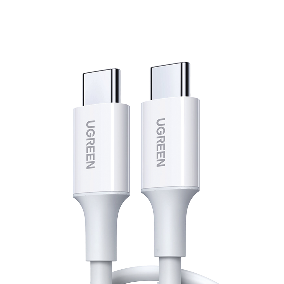 Cable USB-C a USB-C - 1 Metro - Carga Rápida de hasta 60W - Transferencia de datos de 480 Mbps - PD3.0 - QC 4.0/3.0/2.0 - FPC - AFC - Duradero y Flexible- Caja ABS - Cubierta de TPE - Color Blanco.