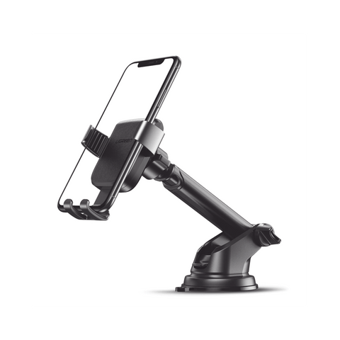 Soporte de Celular para Automóvil con Ventosa | Diseño de Sujecion en Triangulo | Ajustable 270° | Rotable | Estirable | Amplia Compatibilidad con dispositivos de 4'' a 7'' | Color Negro