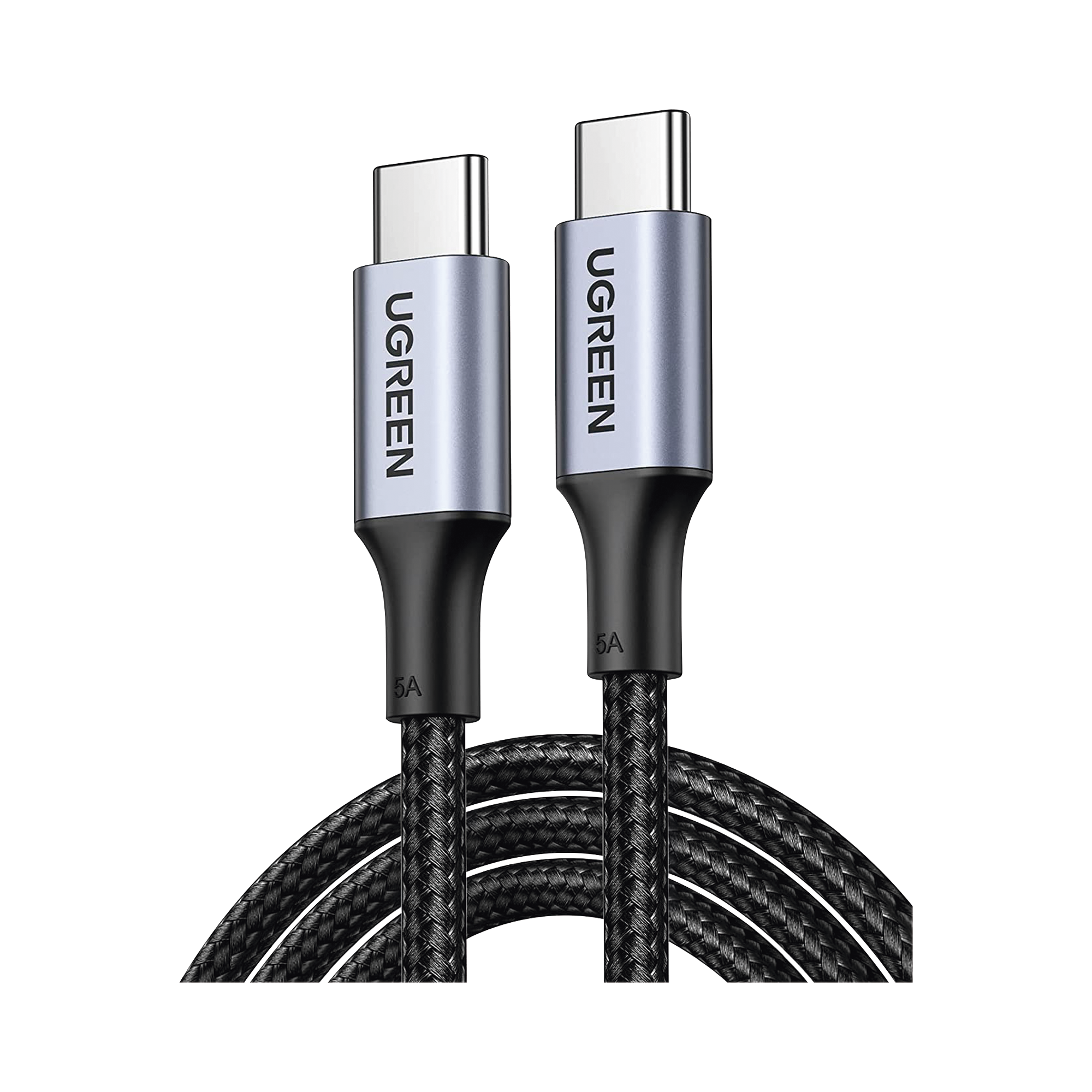 Cable USB-C a USB-C - 1 Metro - Carga Rápida de hasta 100W - Transferencia de datos 480 Mbps - PD3.0 - QC4.0/3.0/2.0 - FPC - AFC - Protección Integrada- Caja de Aluminio - Nylon Trenzado - Amplia Compatibilidad - Color Negro.