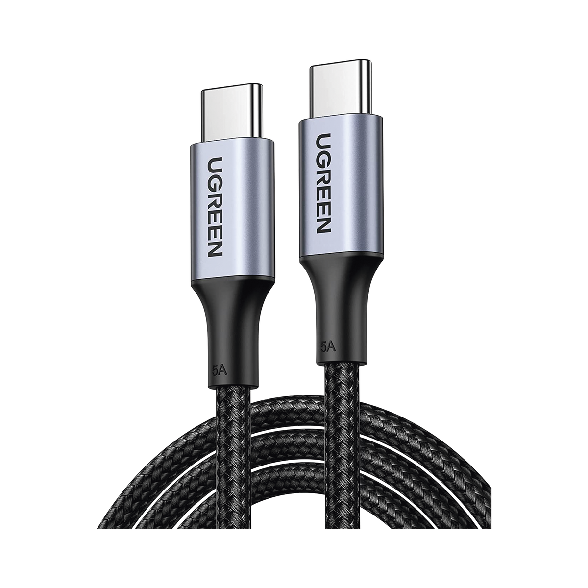 Cable USB-C a USB-C - 1 Metro - Carga Rápida de hasta 100W - Transferencia de datos 480 Mbps - PD3.0 - QC4.0/3.0/2.0 - FPC - AFC - Protección Integrada- Caja de Aluminio - Nylon Trenzado - Amplia Compatibilidad - Color Negro.