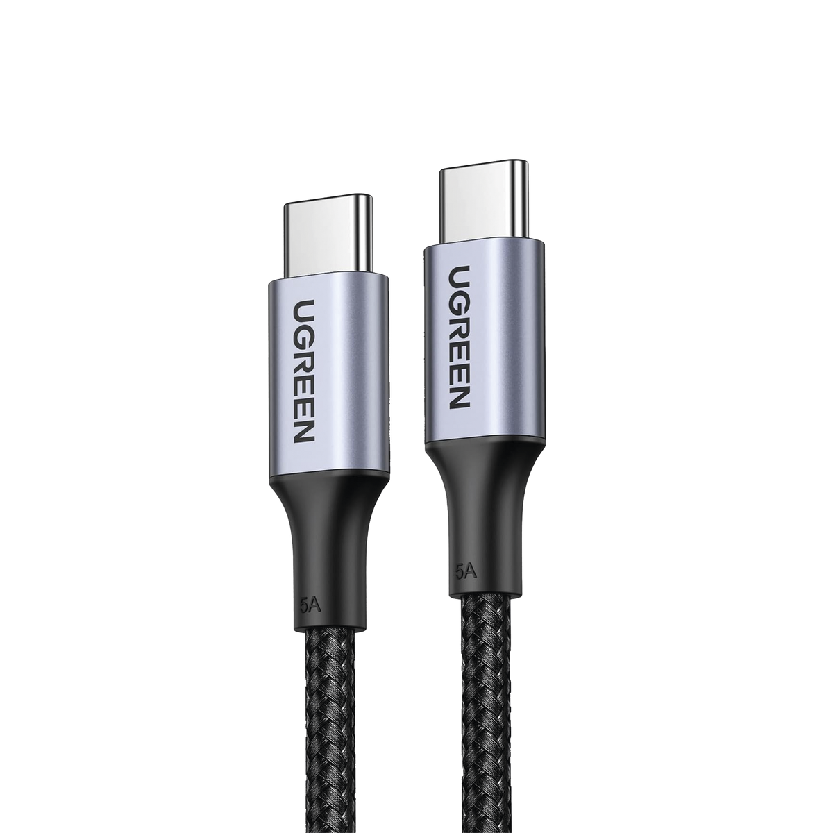 Cable USB-C a USB-C - 2 Metros - Carga Rápida de hasta 100W - Transferencia de datos 480 Mbps - PD3.0 - QC4.0/3.0/2.0 - FPC - AFC - Protección Integrada- Caja de Aluminio - Nylon Trenzado - Amplia Compatibilidad - Color Negro.