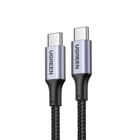Cable USB-C a USB-C - 2 Metros - Carga Rápida de hasta 100W - Transferencia de datos 480 Mbps - PD3.0 - QC4.0/3.0/2.0 - FPC - AFC - Protección Integrada- Caja de Aluminio - Nylon Trenzado - Amplia Compatibilidad - Color Negro.