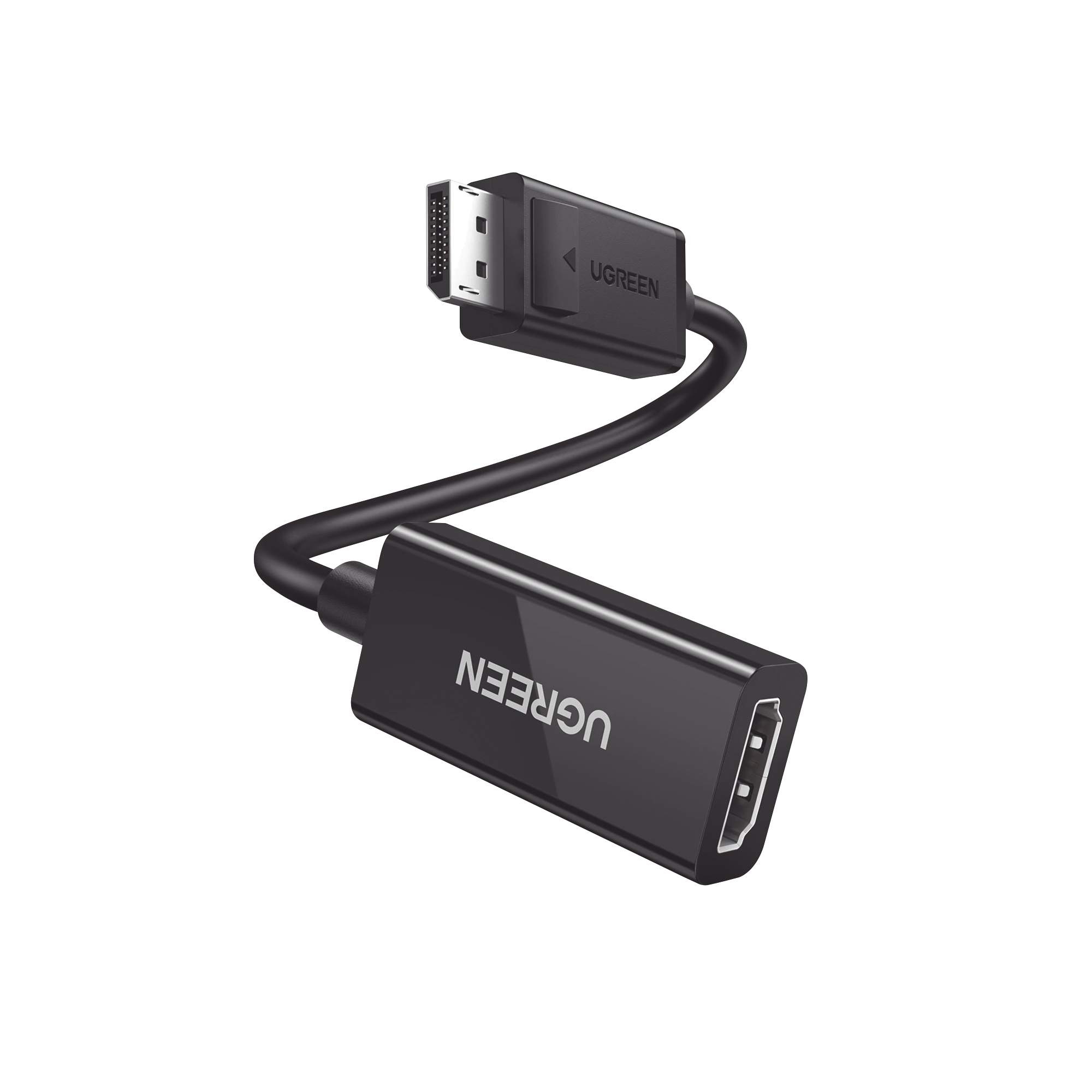 Convertidor DisplayPort a HDMI 4K@60Hz - 3D - HDR - Blindaje Interno - Botón Liberador - Largo 25 cm (9.84 Pulgadas) - Carcasa de ABS - Plug & Play.