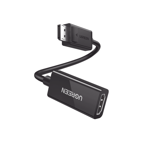 Convertidor DisplayPort a HDMI 4K@60Hz - 3D - HDR - Blindaje Interno - Botón Liberador - Largo 25 cm (9.84 Pulgadas) - Carcasa de ABS - Plug & Play.