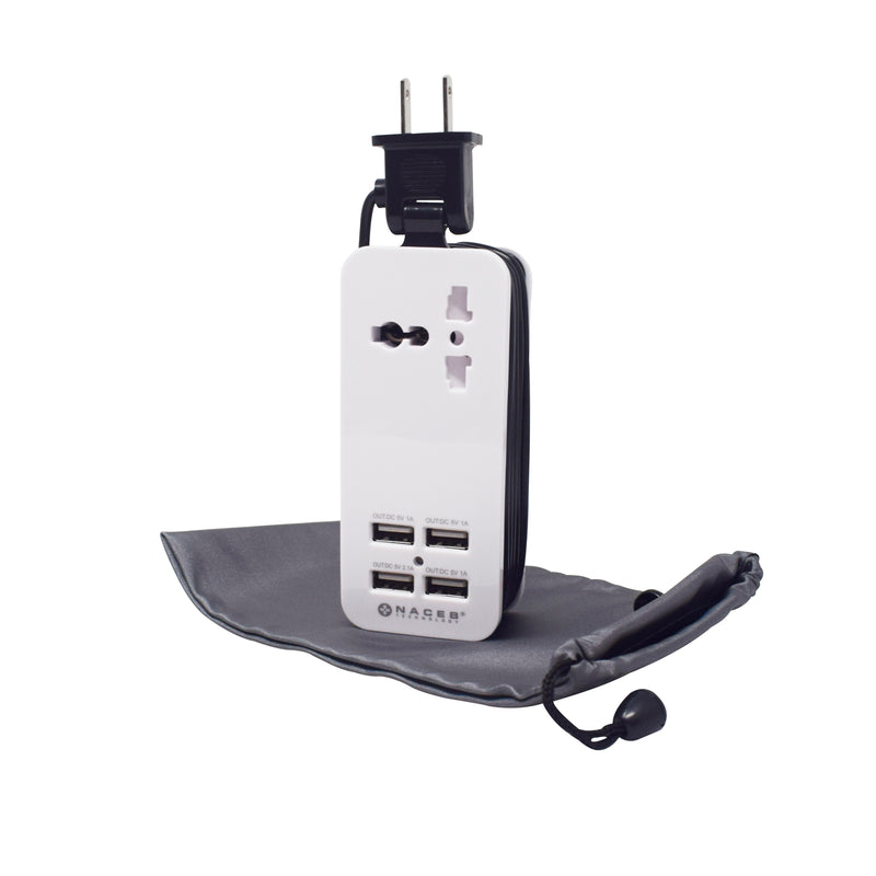 Adaptador de Contacto Naceb Technology NA-0705, USB, Blanco