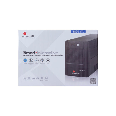 No Break UPS Smartbitt 1800VA 900W 8 Contactos RJ11 Protege Tus Equipos de Apagones ¡Nuevo Garantizado!