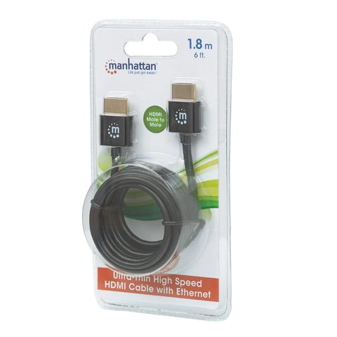 Cable Hdmi Manhattan 1.8 Mts 2.0 Ultradelgado Macho-M (394369)