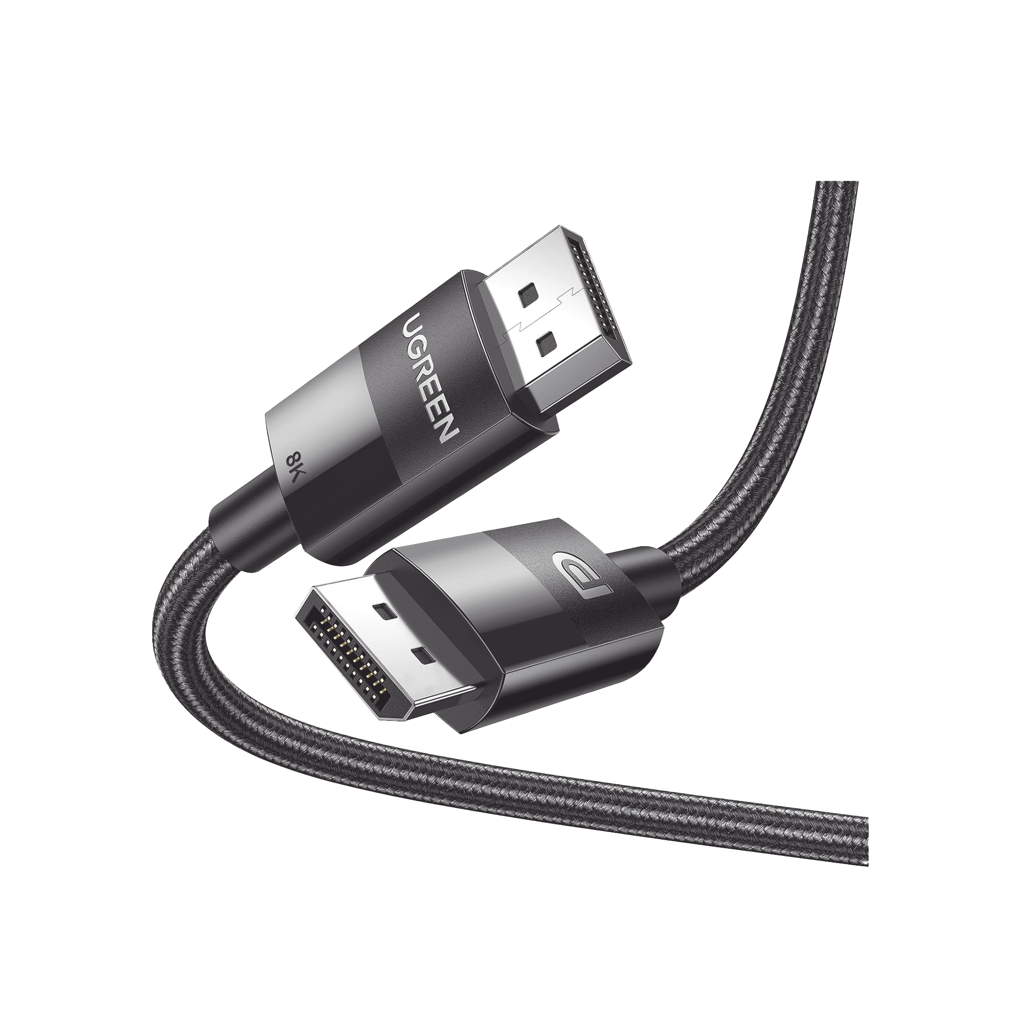 Cable DisplayPort 1.4 - Longitud 2 Metros (6.56 Pies) - Versión DP1.4 - 8K 7680x4320 a 60 Hz - Soporta 3D - HDR - Blindaje Interno Múltiple - Nylon Trenzado - Soporta 32.4Gbps