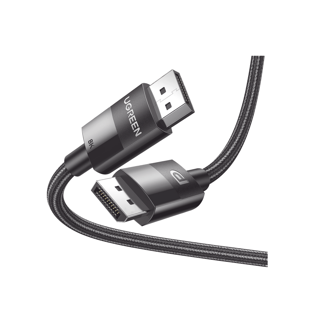 Cable DisplayPort 1.4 - Longitud 2 Metros (6.56 Pies) - Versión DP1.4 - 8K 7680x4320 a 60 Hz - Soporta 3D - HDR - Blindaje Interno Múltiple - Nylon Trenzado - Soporta 32.4Gbps