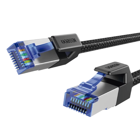 Cable Ethernet Cat8 CLASS F/FTP Redondo con Malla de Nylon 1 Metro (3.28 Pies)