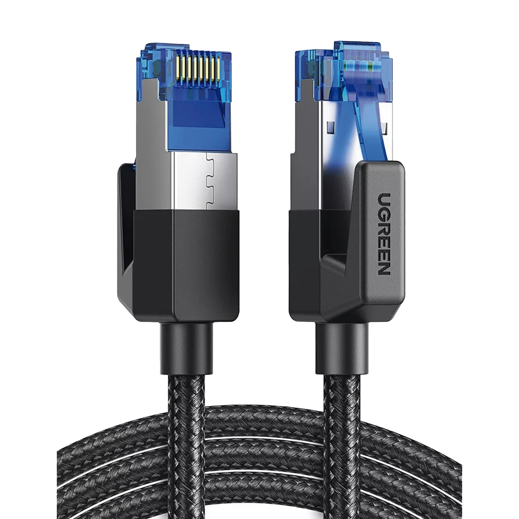 Cable Ethernet Cat8 CLASS F/FTP Redondo con Malla de Nylon 1 Metro (3.28 Pies)