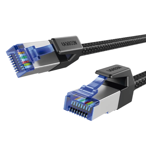 Cable Ethernet Cat8 CLASS F/FTP Redondo con Malla de Nylon 2 Metros (6.56 Pies)