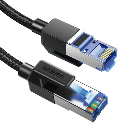 Cable Ethernet Cat8 Class F/FTP Redondo con Malla de Nylon 5 Metros (16.40 Pies)