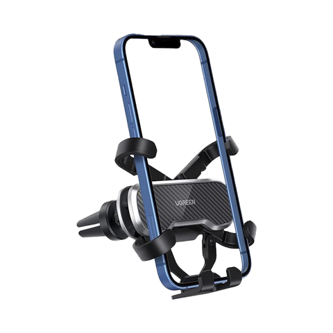 Soporte de Teléfono para Rendija de Ventilación - Tecnología Gravity Drive - Rotación de 360° - Suspensión por Goma - 5 Puntos de Sujeción - Compacto - Ajustable - Estable - Compatible con Rejilla de Ventilaci
