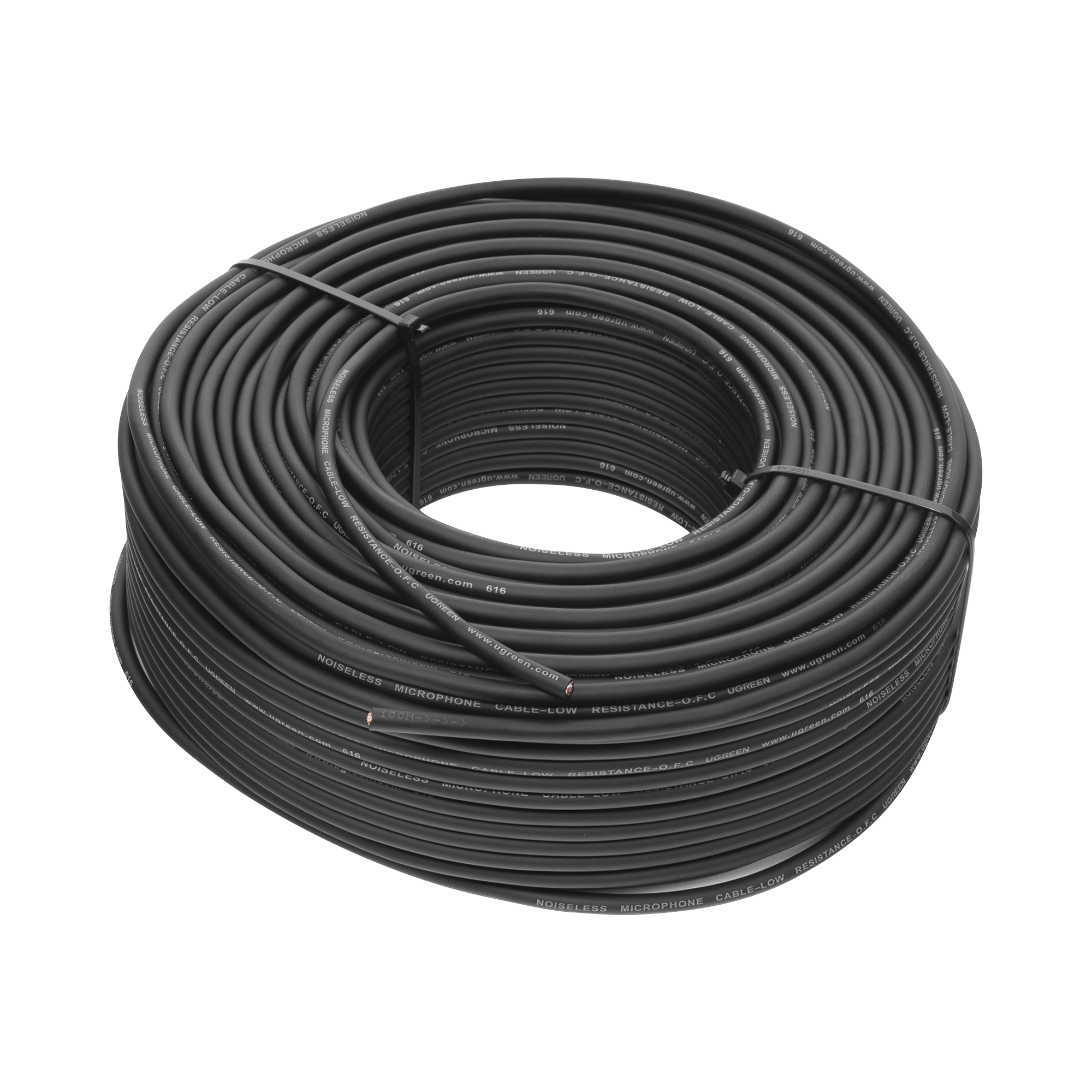 Cable para Micrófono de 100 Metros (328.08 Pies) - Compatible con Conectores XLR, 6.5 mm, 3.5 mm y RCA - PVC - Marcado por Metro - Alta Fidelidad - Núcleo de Cobre Puro