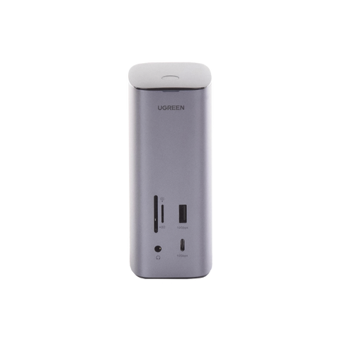 HUB USB-C (Docking Revodok Pro) 12 en 1 - 2 USB-A 3.0 - 1 USB-C PD Carga 100W - 1 USB-A 3.1 - 1 USB-C 3.1 - HDMI 4K - HDMI 8K Ultra HD - Display Port 4K - RJ45 (Gigabit) - Lector Tarjeta SD + Micro SD (TF) - Jack Audio 3.5mm.
