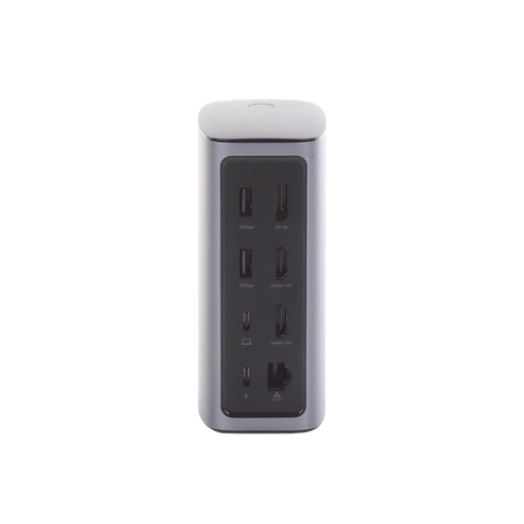 HUB USB-C (Docking Revodok Pro) 12 en 1 - 2 USB-A 3.0 - 1 USB-C PD Carga 100W - 1 USB-A 3.1 - 1 USB-C 3.1 - HDMI 4K - HDMI 8K Ultra HD - Display Port 4K - RJ45 (Gigabit) - Lector Tarjeta SD + Micro SD (TF) - Jack Audio 3.5mm.