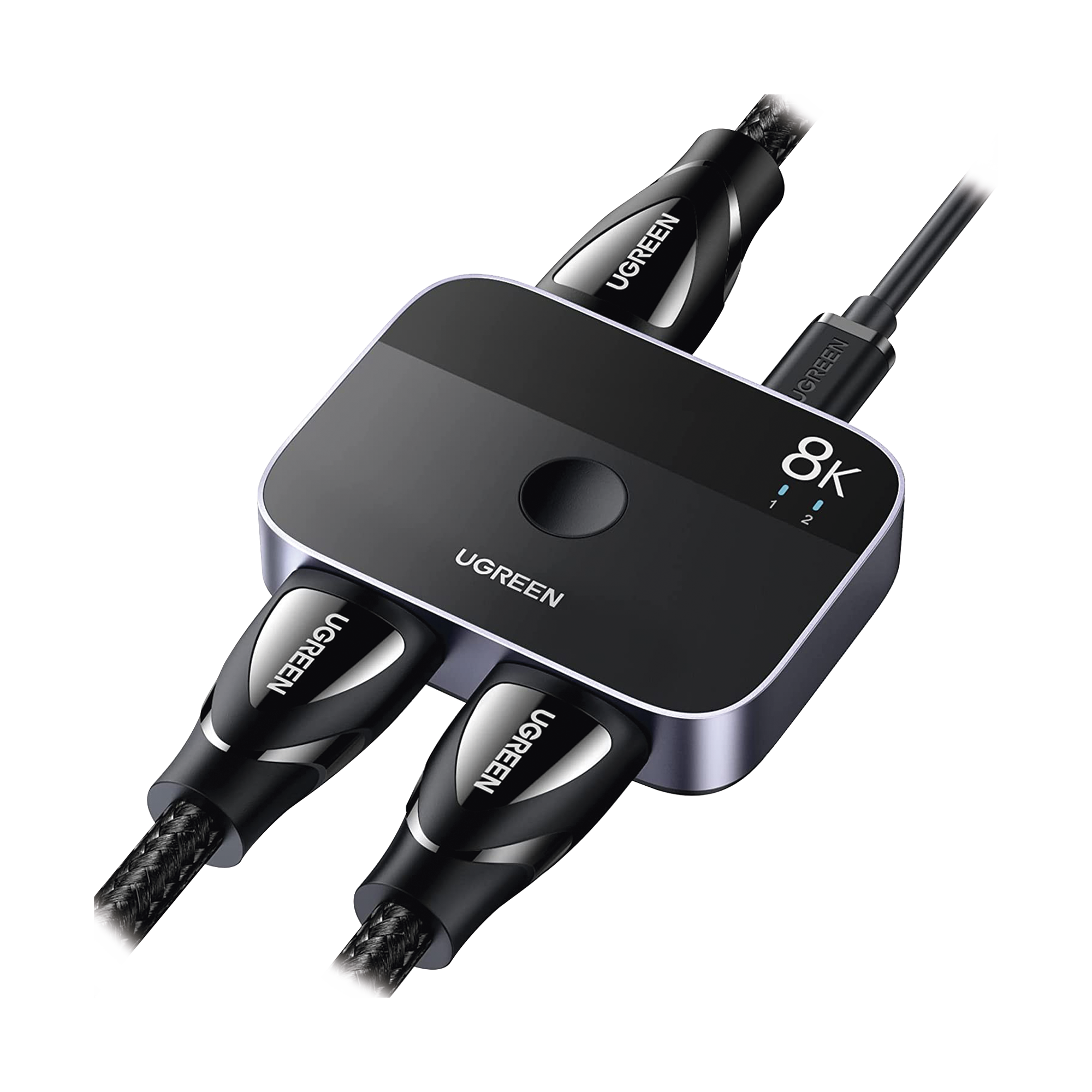 Conmutador HDMI 2.1 8K @60Hz - HDMI Splitter 2 Entradas a 1 Salida - Soporta 4K @120Hz 1080P @240Hz 3D - HDR Dolby - Alta Velocidad 48Gbps - Formatos de Audio LPCM/DTS/DSD, 2,0/2,1/5,1/7,1 canales.