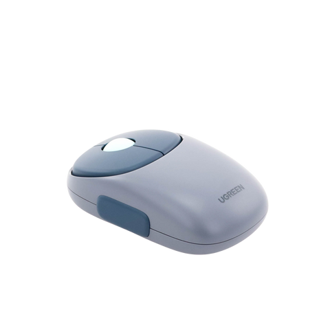 Mouse Inalámbrico FUN - Recargable- 2.4G & Bluetooth - 4 Niveles de DPI - Silencioso - Ergonómico - 5 Botones - Compatible con Windows, macOS 10.5, Android iOS Linux y Chrome OS - Color Azul.