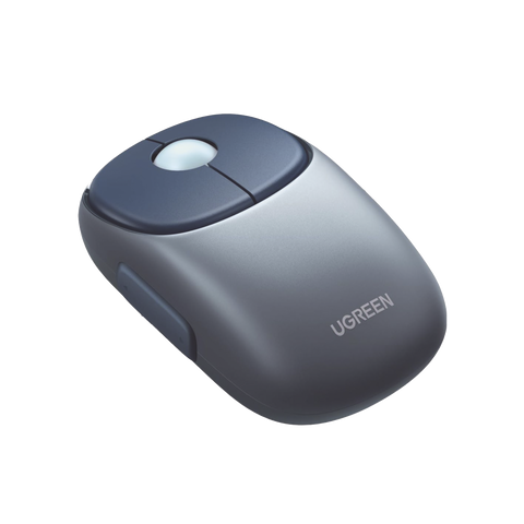 Mouse Inalámbrico FUN - Recargable- 2.4G & Bluetooth - 4 Niveles de DPI - Silencioso - Ergonómico - 5 Botones - Compatible con Windows, macOS 10.5, Android iOS Linux y Chrome OS - Color Azul.
