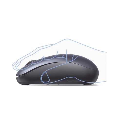 Mouse Inalámbrico 2.4G 800/1200/1600/2400 DPI - Función de 3 botones - Alcance 10m - Silencioso - Ergonómico - Anti-caída y Anti-interferencias - Batería Alcalina AA incluida - Midnight Blue.