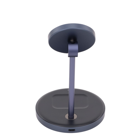 Soporte de Carga Inalámbrica - 3 en 1 - Compatible con MagSafe - Perfecto para iPhone y AirPods - Carga Rápida Adaptativa /Simultanea - Múltiples Protecciones - Luz Indicadora LED - Aleación de Aluminio - Incluye Cable