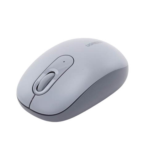 Mouse Inalámbrico 2.4G 800/1200/1600/2400 DPI - Función de 3 botones - Alcance 10m - Silencioso - Ergonómico - Anti-caída y Anti-interferencias - Batería Alcalina AA incluida - Color Grey.