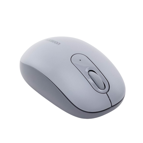 Mouse Inalámbrico 2.4G 800/1200/1600/2400 DPI - Función de 3 botones - Alcance 10m - Silencioso - Ergonómico - Anti-caída y Anti-interferencias - Batería Alcalina AA incluida - Color Grey.