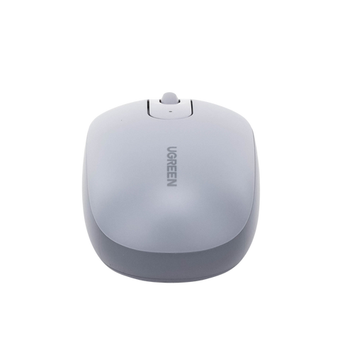 Mouse Inalámbrico 2.4G 800/1200/1600/2400 DPI - Función de 3 botones - Alcance 10m - Silencioso - Ergonómico - Anti-caída y Anti-interferencias - Batería Alcalina AA incluida - Color Grey.